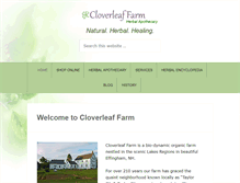 Tablet Screenshot of cloverleaffarmnh.com